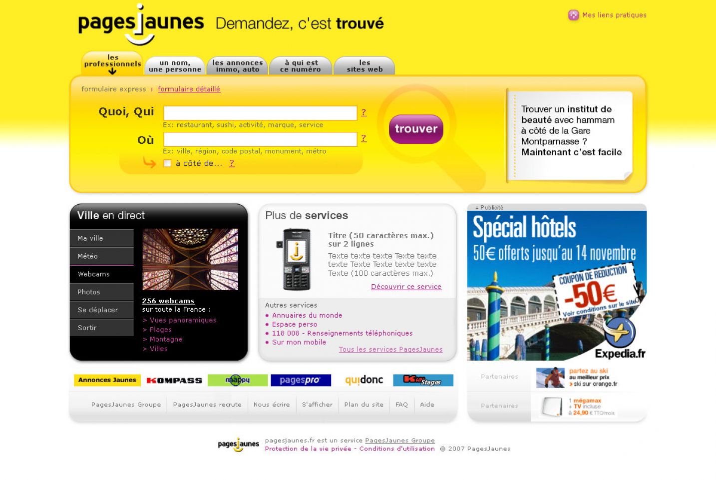 © Thierry Palau & SQLI - Création site internet Pages Jaunes