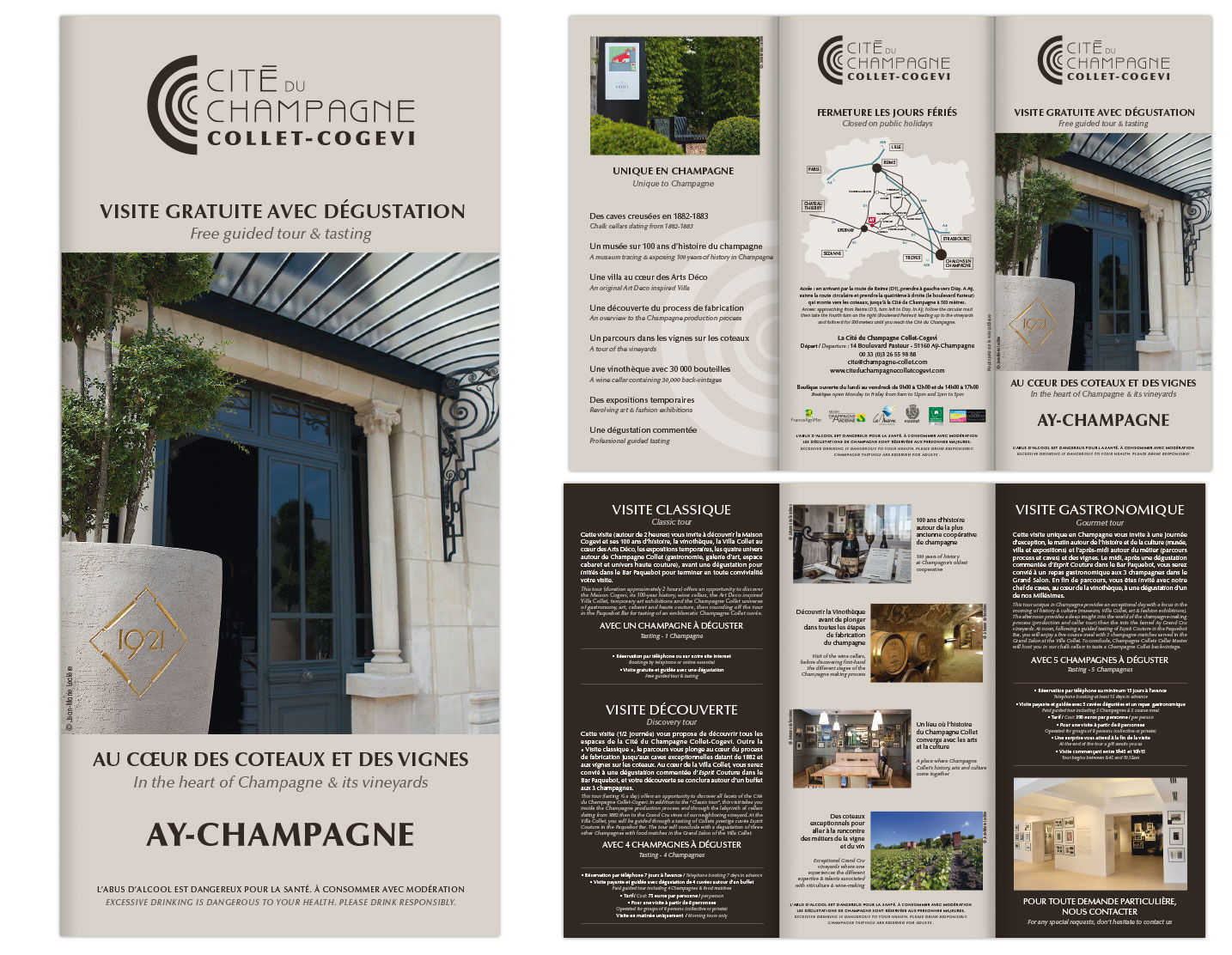 © Thiery Palau - Création d'un dépliant pour la Cité du Champagne Collet-Cogévi