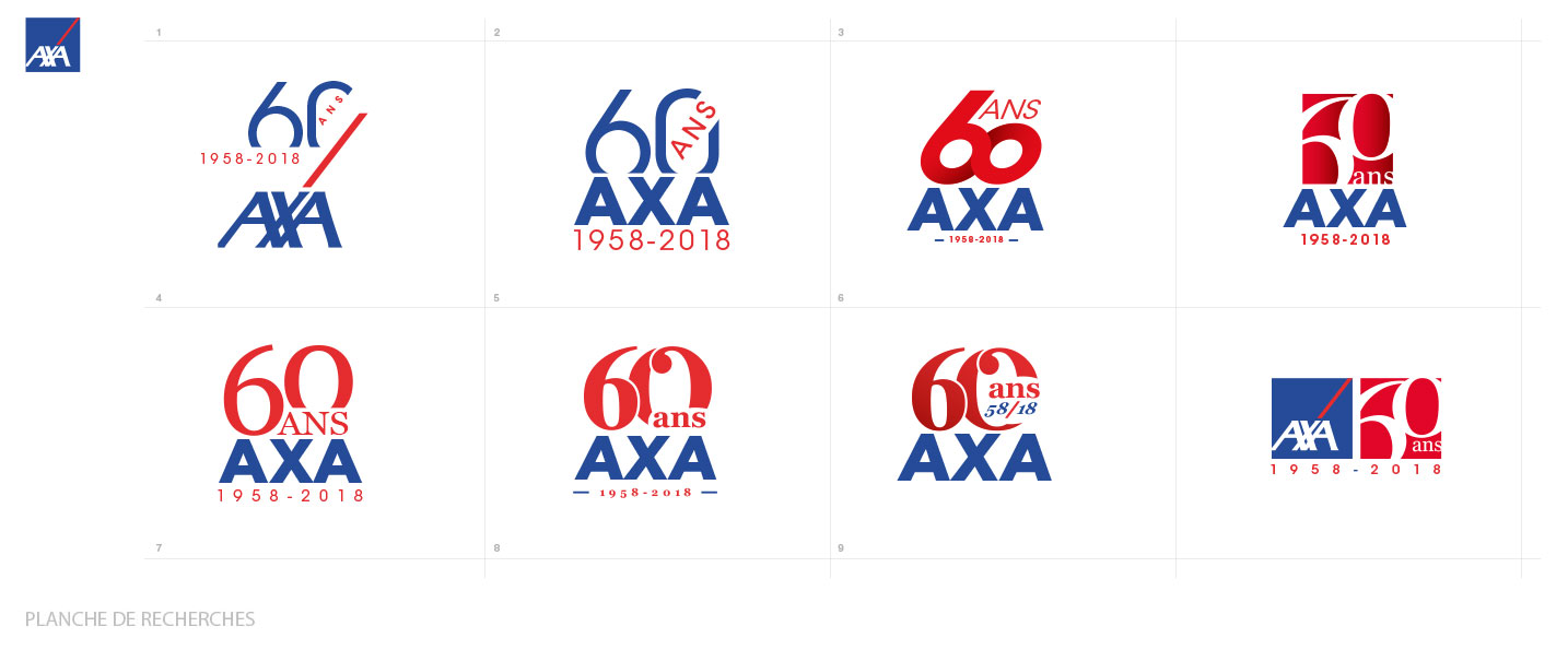 © Thiery Palau - Recherche de logo pour les 60 ans d'AXA