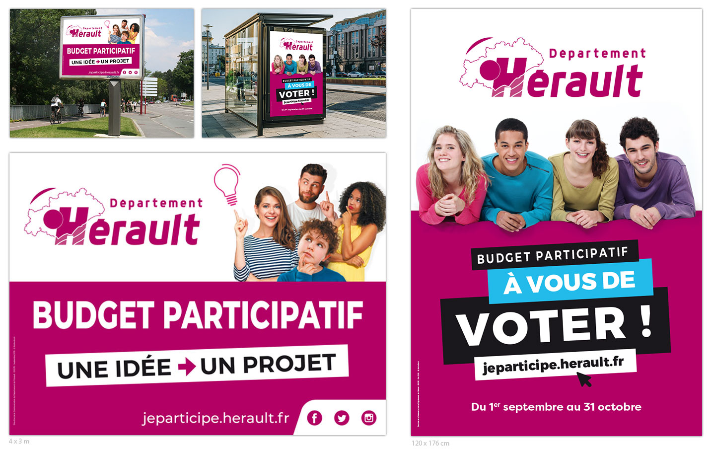 © Thierry Palau - Recherche d'une affiche sur le Buget participatif lancé par Le département de l'Hérault.