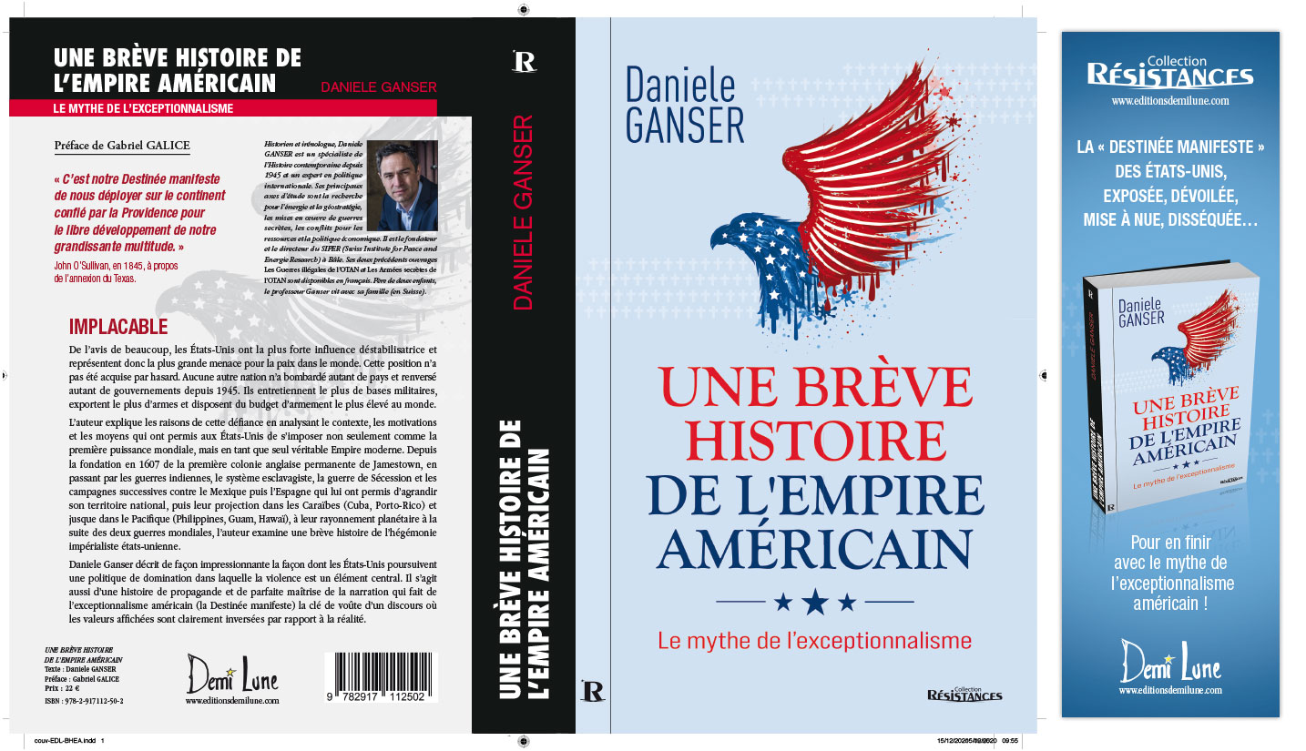 © Thierry Palau - Création couverture livre Une brève histoire de l'Empire américain, Collection Résistances, éditions Demi Lune