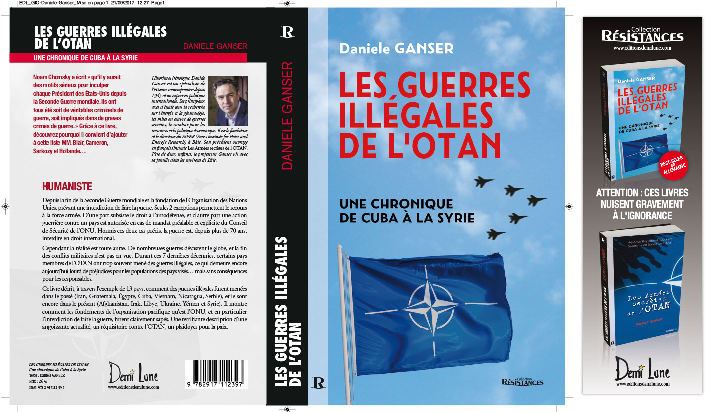 © Thierry Palau - Création couverture livre Les Guerres illégales de l'Otan, Collection Résistances, éditions Demi Lune